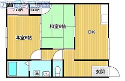 コーポひまわり 2DKの間取図画像