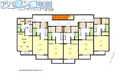 グレープハウス1 1Kの間取図画像