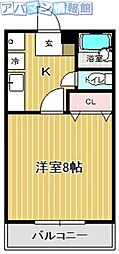 カルティエラタンA 1Kの間取図画像