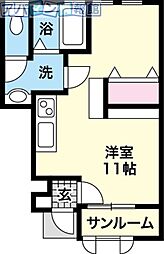Common小針西 ワンルームの間取図画像