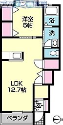 ファインシティA 1LDKの間取図画像
