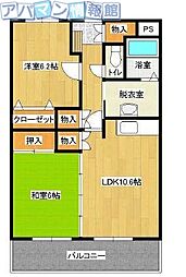 グランシャリオ 2LDKの間取図画像