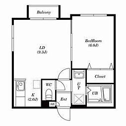 クラリス平岸 1LDKの間取図画像