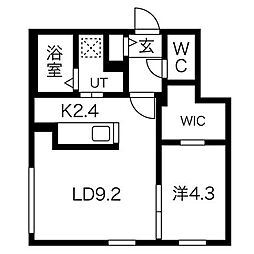 エルムガーデン3 1LDKの間取図画像