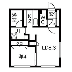 BAMBINIKOTONI 1LDKの間取図画像