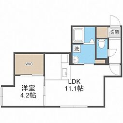 CasaBlanc 1LDKの間取図画像