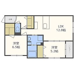 COMSAP24グランドステージ 2LDKの間取図画像