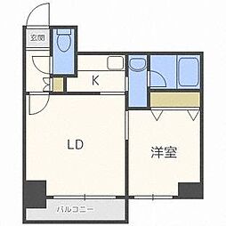 フランセジュール豊平3条 1LDKの間取図画像
