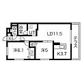 ブランシャールALAIN北24条1階8.8万円
