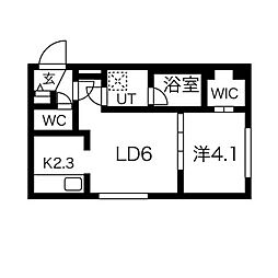 SASA南郷 1LDKの間取図画像