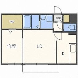 PremierResidence 1LDKの間取図画像