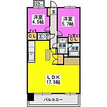 浄水通りパーク・ホームズ 503 ｜ 福岡県福岡市中央区薬院４丁目6番7号（賃貸マンション2LDK・5階・59.30㎡） その2