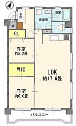 戸田第二コーポサンキョー 2LDKの間取図画像