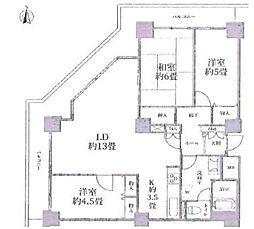 リプレ川口一番街6号棟 3LDKの間取図画像
