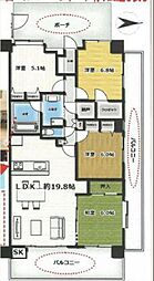 日神パレステージ蕨 3LDKの間取図画像