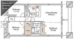 ラムザタワーA棟 3LDKの間取図画像
