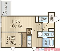 ファインウッド南茨木  ｜ 大阪府茨木市沢良宜西２丁目1-4（賃貸アパート1LDK・2階・35.61㎡） その2