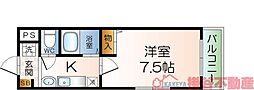 グランベールアイ大手町 1階1Kの間取り