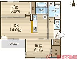 D-residence下田部B 2階/203