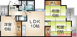 マンション・アメニティパート2 3LDKの間取図画像
