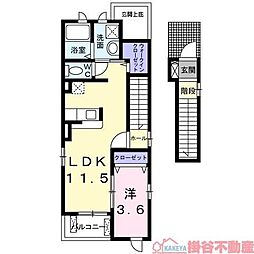 バーミィ・ハウスS1 1LDKの間取図画像