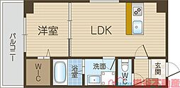 シナジー茨木 1LDKの間取図画像