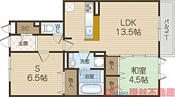SUNSQUARE千里万博 1SLDKの間取図画像