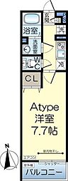 リブリ・茨木春日 1Kの間取図画像