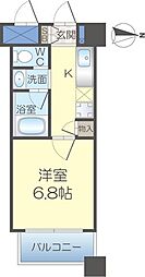エスト茨木 1Kの間取図画像