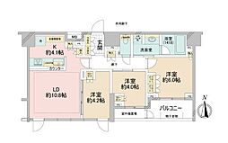木場レジデンス 3LDKの間取図画像