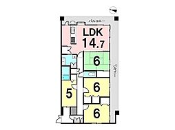 パークヒルズ二葉通り 4LDKの間取図画像