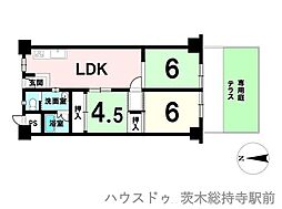 ローレルハイツ茨木総持寺第2号棟 3LDKの間取図画像