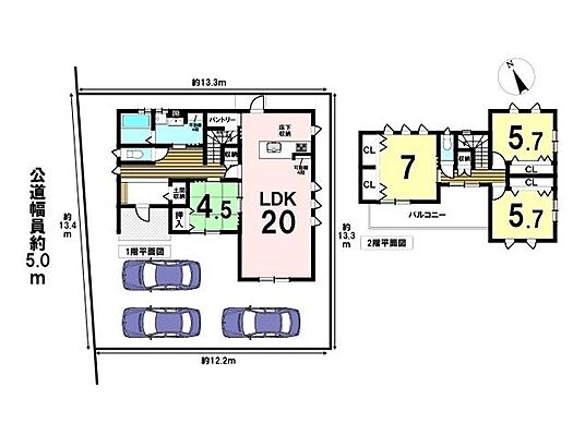 間取り 三重郡川越町大字当新田字福崎　中古一戸建て