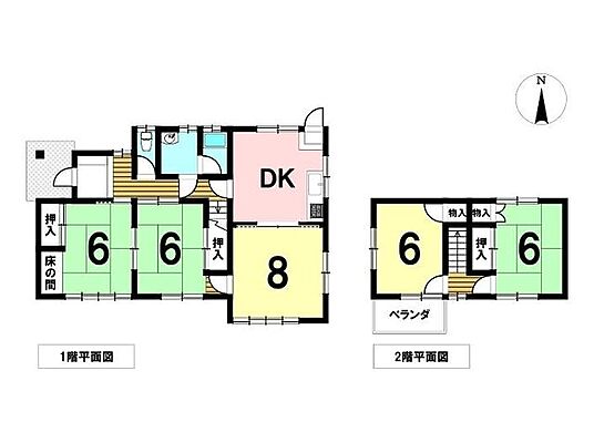 間取り 桑名市長島町松ケ島字北姫御前　中古一戸建て