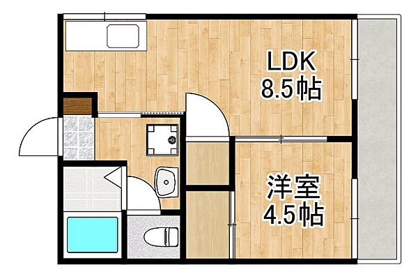 さくらアパート　B棟 202｜鹿児島県姶良市加治木町朝日町(賃貸アパート1LDK・2階・30.42㎡)の写真 その2