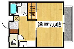 グレースハイツ 1Kの間取図画像
