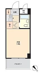 ホワイトパレス門司港 ワンルームの間取り