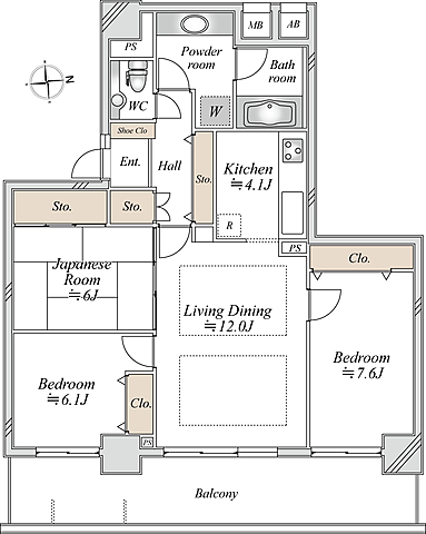 間取り タワーシティ長崎タワーコート 14階/-