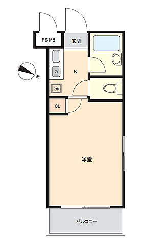 間取り キャッスルマンション大江 3階/-