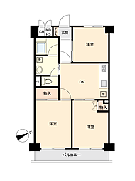 ハイネス尾山台 3DKの間取図画像