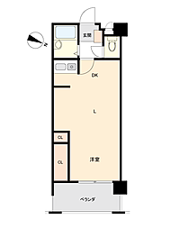 つかさアーバングリーン豊町 ワンルームの間取図画像