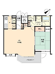 ナイスシーン強羅参番館 1LDKの間取図画像