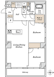 ライオンズマンション平尾 3DKの間取図画像