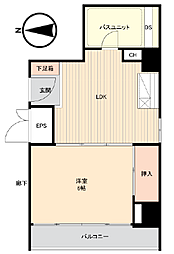 チサンマンション札幌第2 1DKの間取図画像