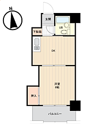 サンシティ金池 1DKの間取図画像