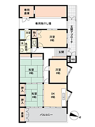 ヴィラージュ八景園 4DKの間取図画像