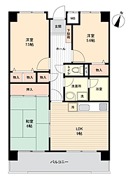豊国ニュー八幡スカイマンション 3DKの間取図画像