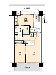 エムディア奄美2 2LDKの間取図画像