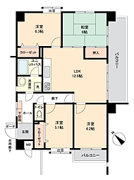 ケントパレス宮崎 4LDKの間取図画像