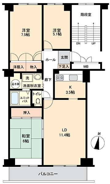 間取りを拡大表示